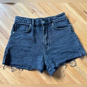 Zara black denim Jean cutoff shorts 2